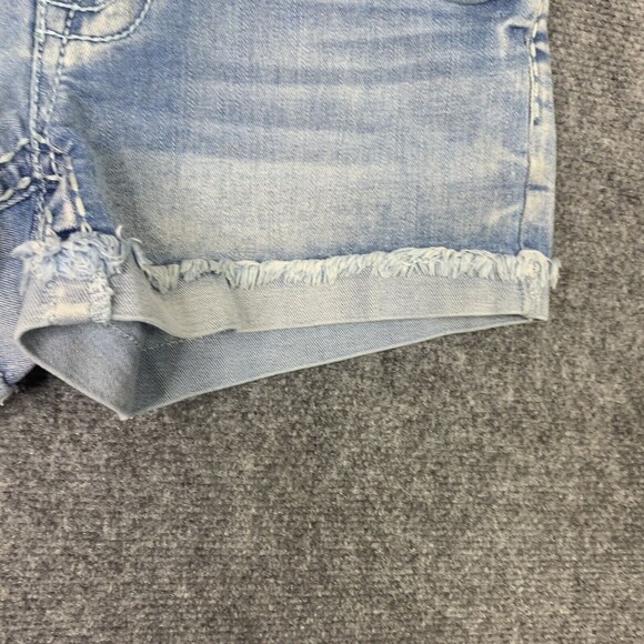 Knox Rose Denim Bootie Shorts Women 2 Destroyed Boho Embroidery - Picture 4 of 8